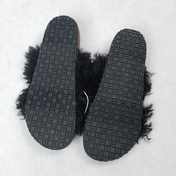NWT Ember Dual Strap Fur Fuzzy Slide Sandals - Picture 6 of 6